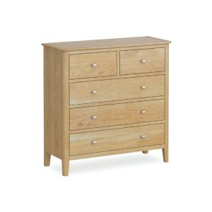 Bath Oak 2 Over 3 Drawer Chest