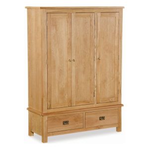 Salisbury Lite Oak 3 Door Triple Wardrobe