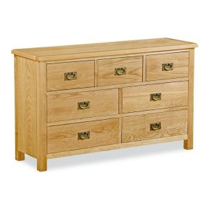 Salisbury Lite Oak 3 Over 4 Drawer Chest