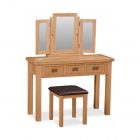 Salisbury Oak Stool Dressing Table